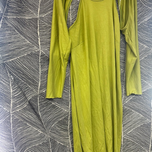 Elegant Green Long Sleeve Dress size 1XL         <<<<53>>>> - Picture 3 of 9